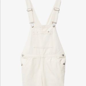 Everlane White Denim Overalls